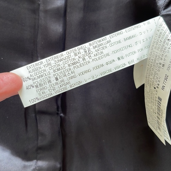 ZARA | Black white red collarless structured jacket - Picture 7 of 9